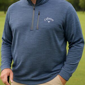Callaway Golf Quarter-Zip Performance Pullover Blue Size L